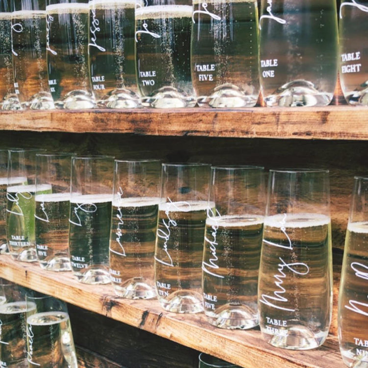 Custom nametags for drinking glasses