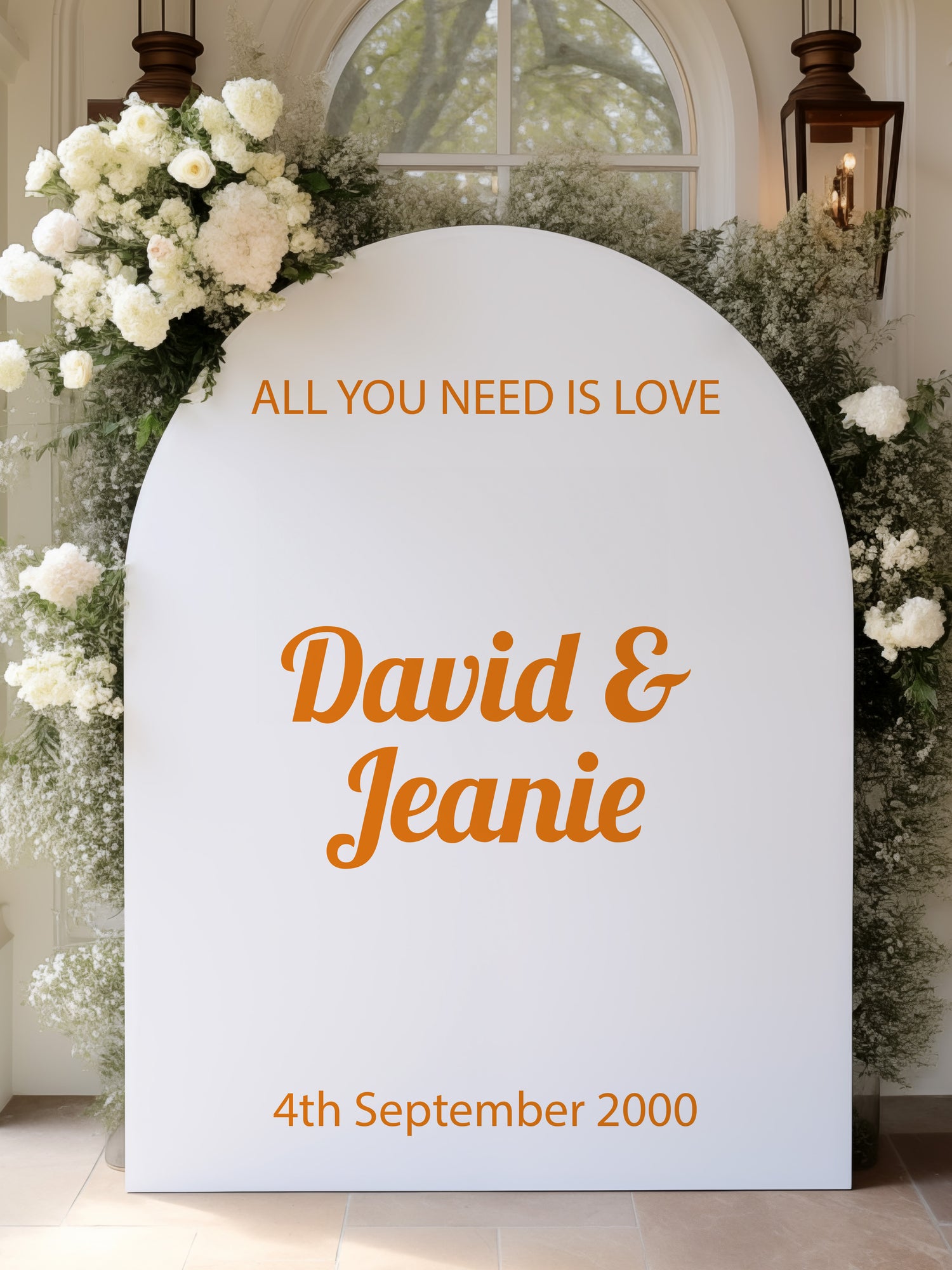 All You Need Is Love Wedding Vinyl Lettering for Mirrors and Signs