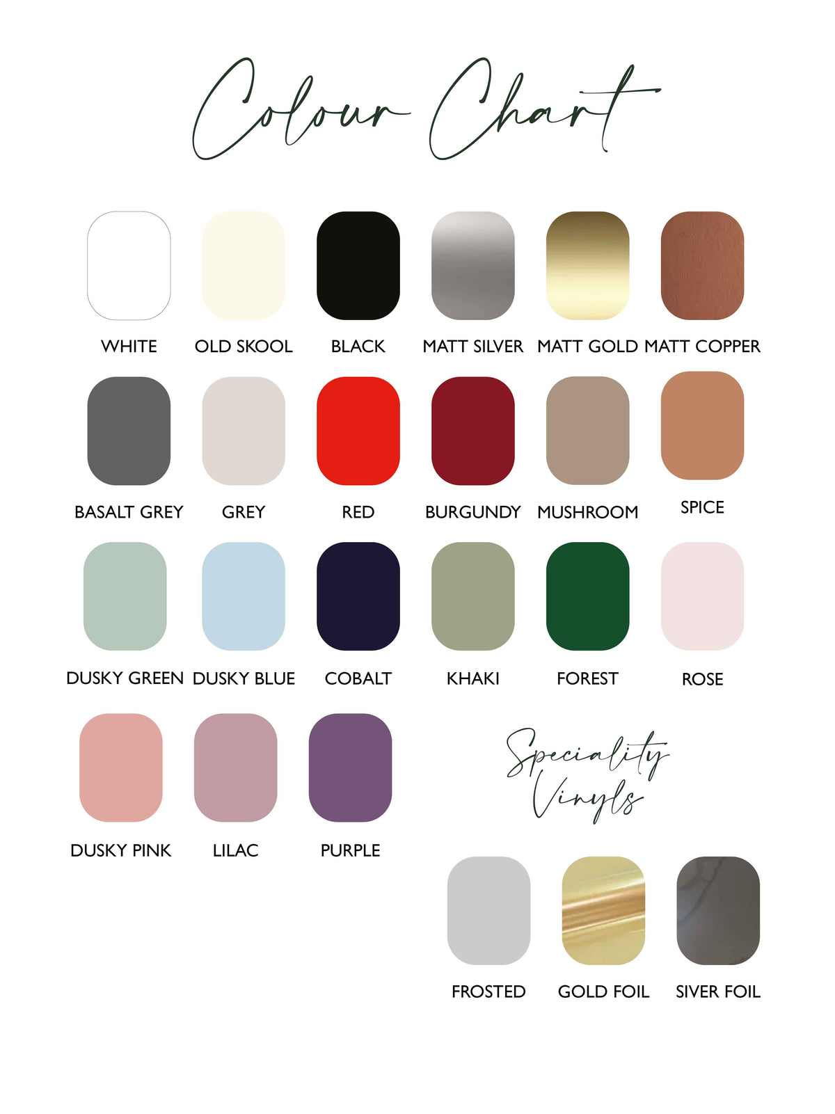 Elegant Calligraphy Personalised Vinyl Labels