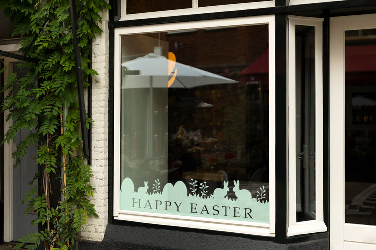 Happy Easter Banner Window Retail Vinyl