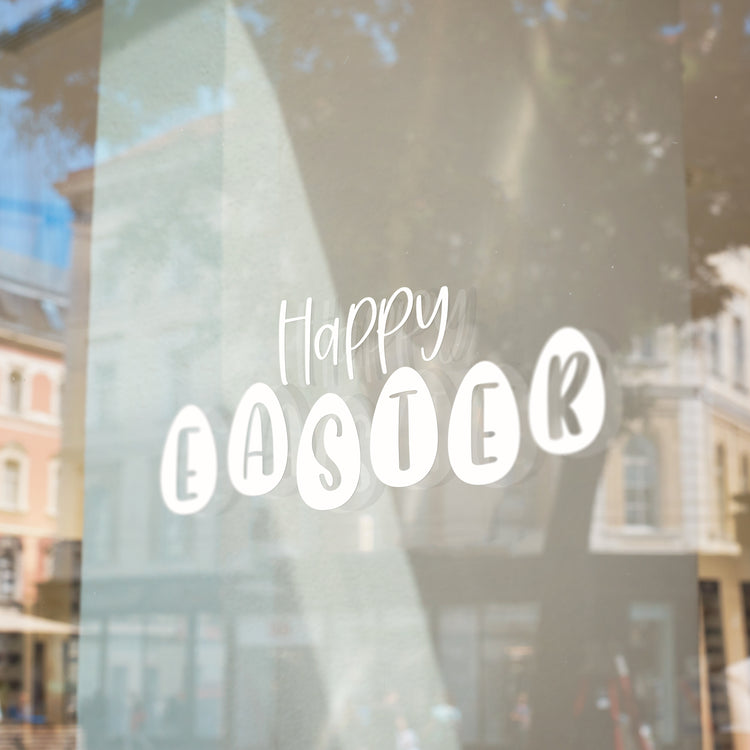 Happy Easter Egg Window Retail Vinyl