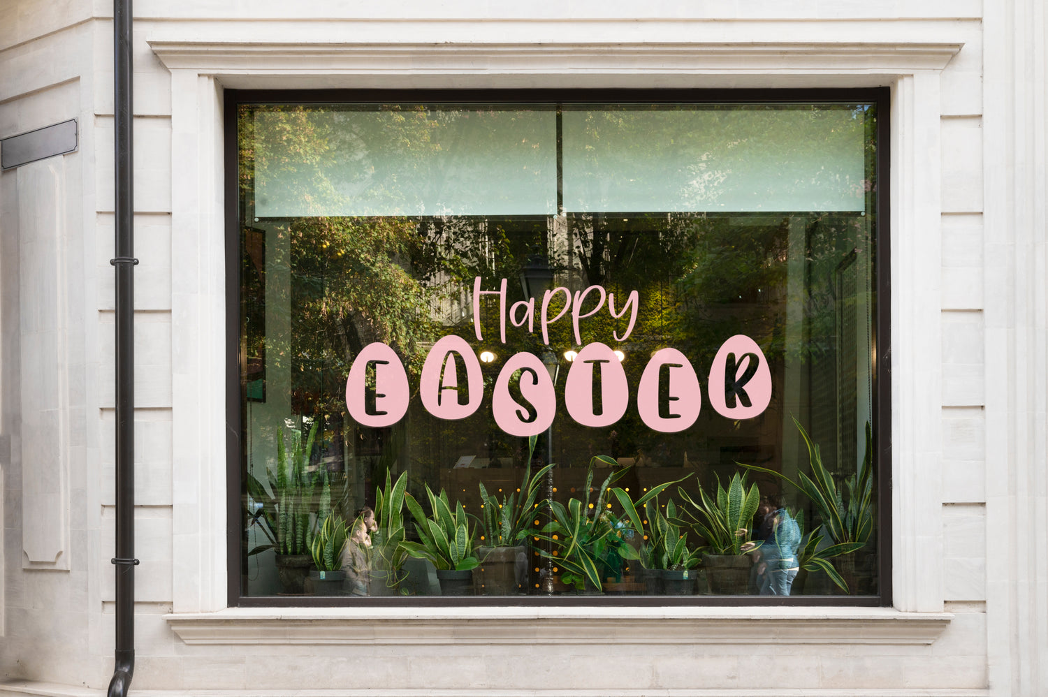 Happy Easter Egg Window Retail Vinyl