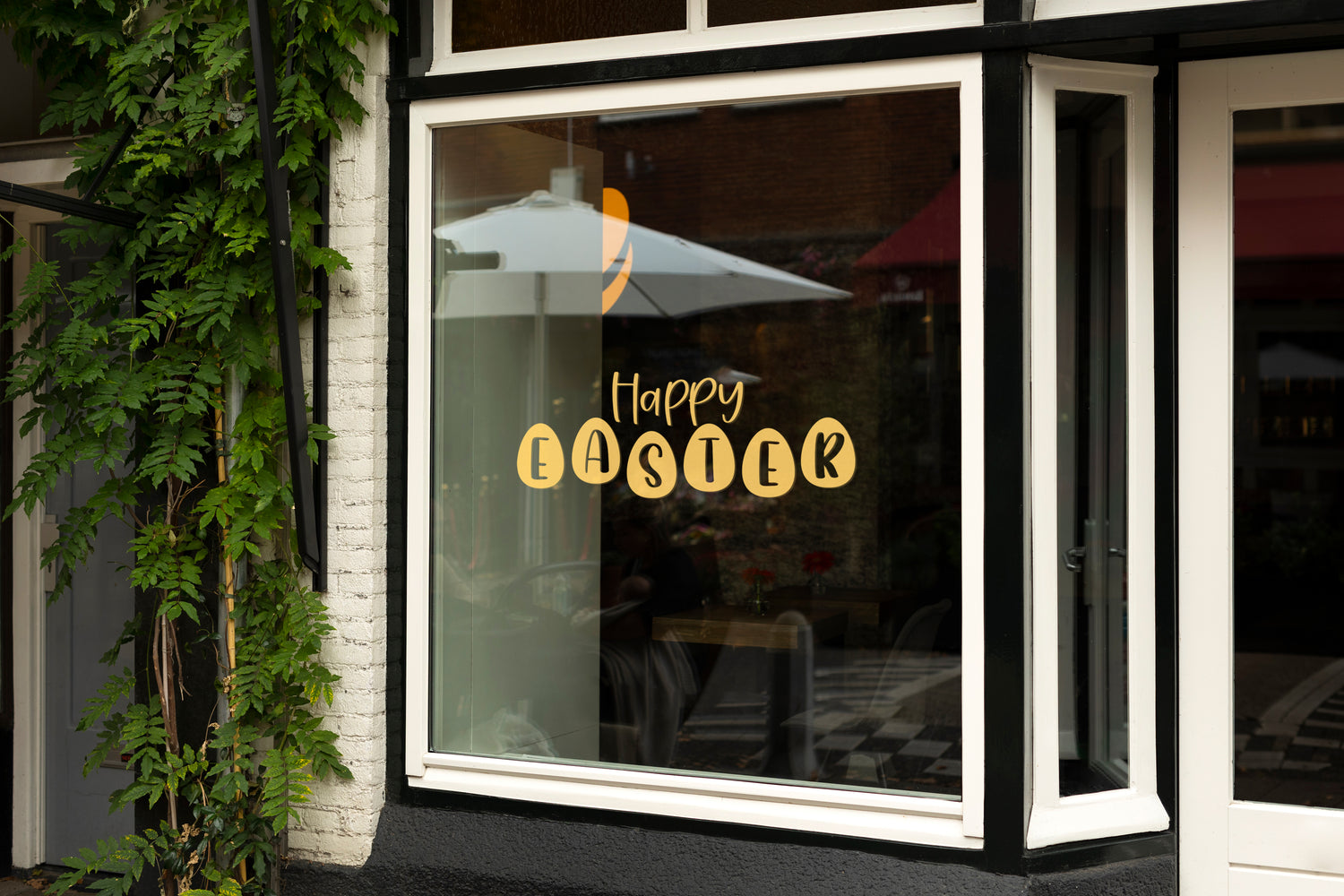 Happy Easter Egg Window Retail Vinyl