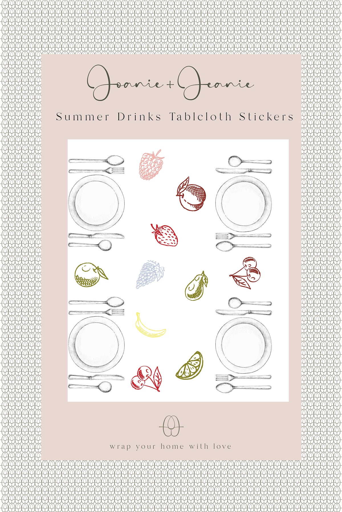 Joanie & Jeanie - Fruit Tablecloth Stickers (Set Of 10) Sample
