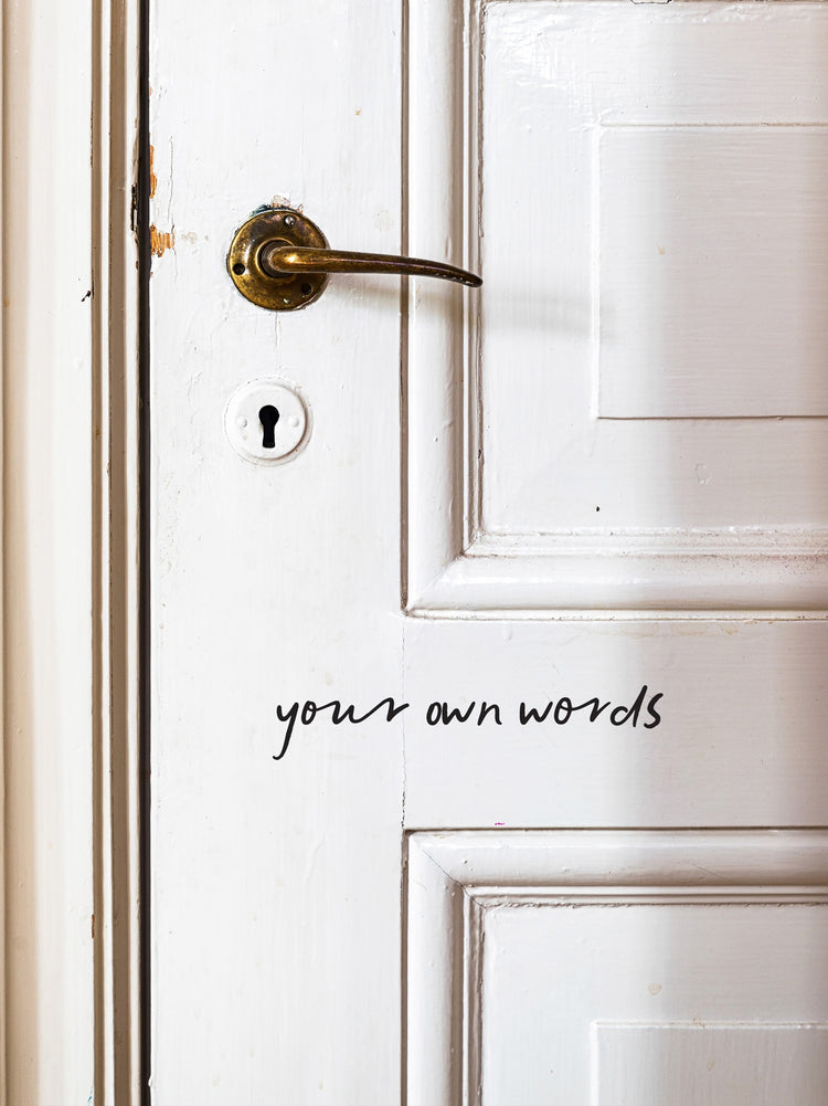 Joanie & Jeanie - Your Own Words Personalised Door Sticker