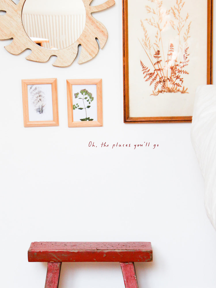 Joanie & Jeanie - oh_the_places_you_ll_go_Wall Sticker_in_burgundy
