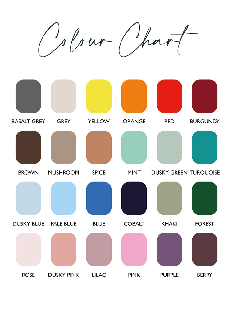 Joanie & Jeanie Colour Chart