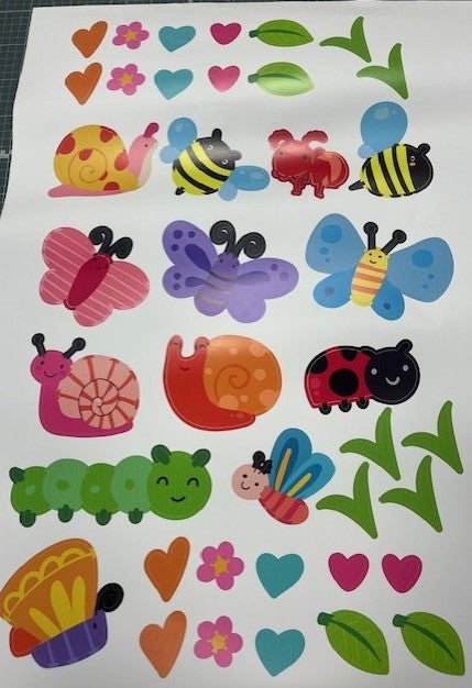 Mini Bugs Wall Sticker Close up