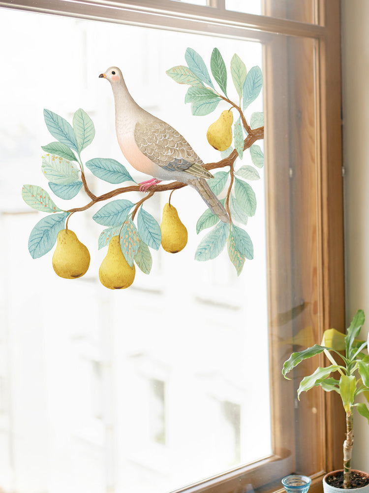 Partridge in a Pear Tree Window Sticker
