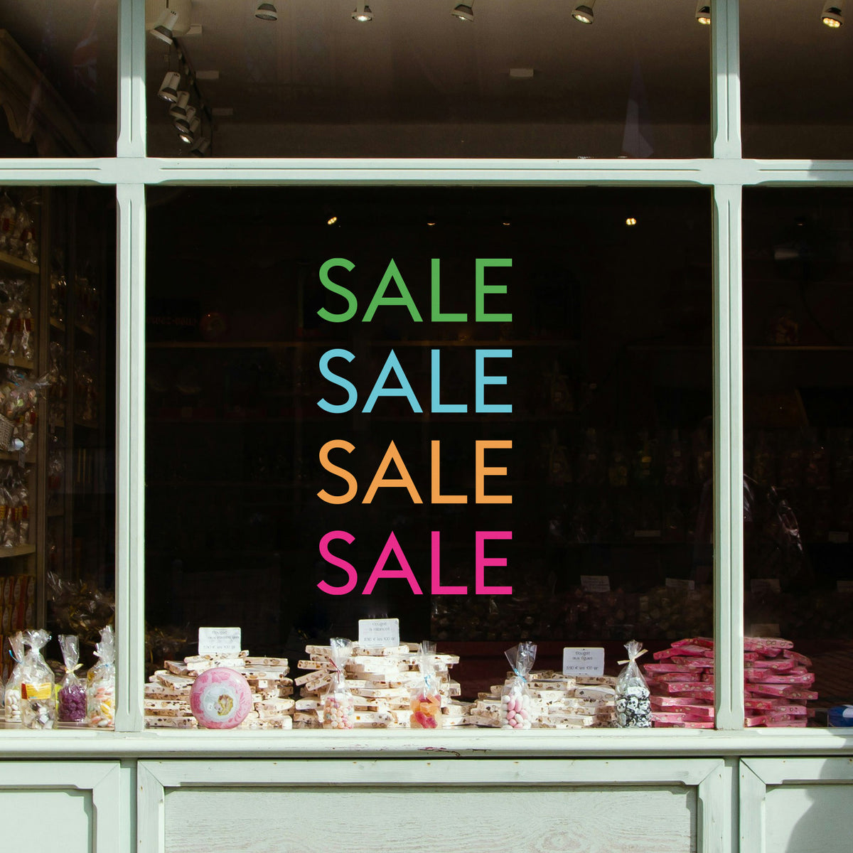 Set of 4 Sale Retail Vinyl Window Graphics