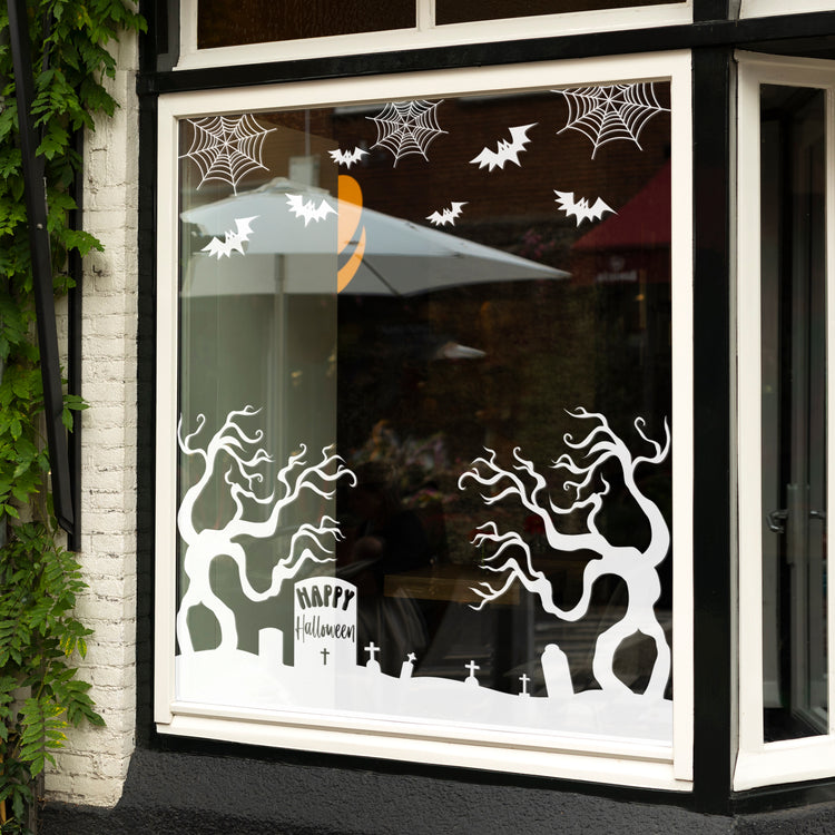 White Happy-Halloween-Night-Window-Sticker