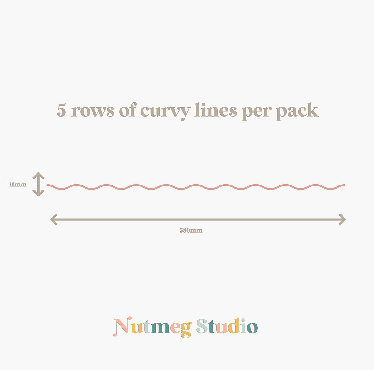 Curvy Line Border Wall Sticker