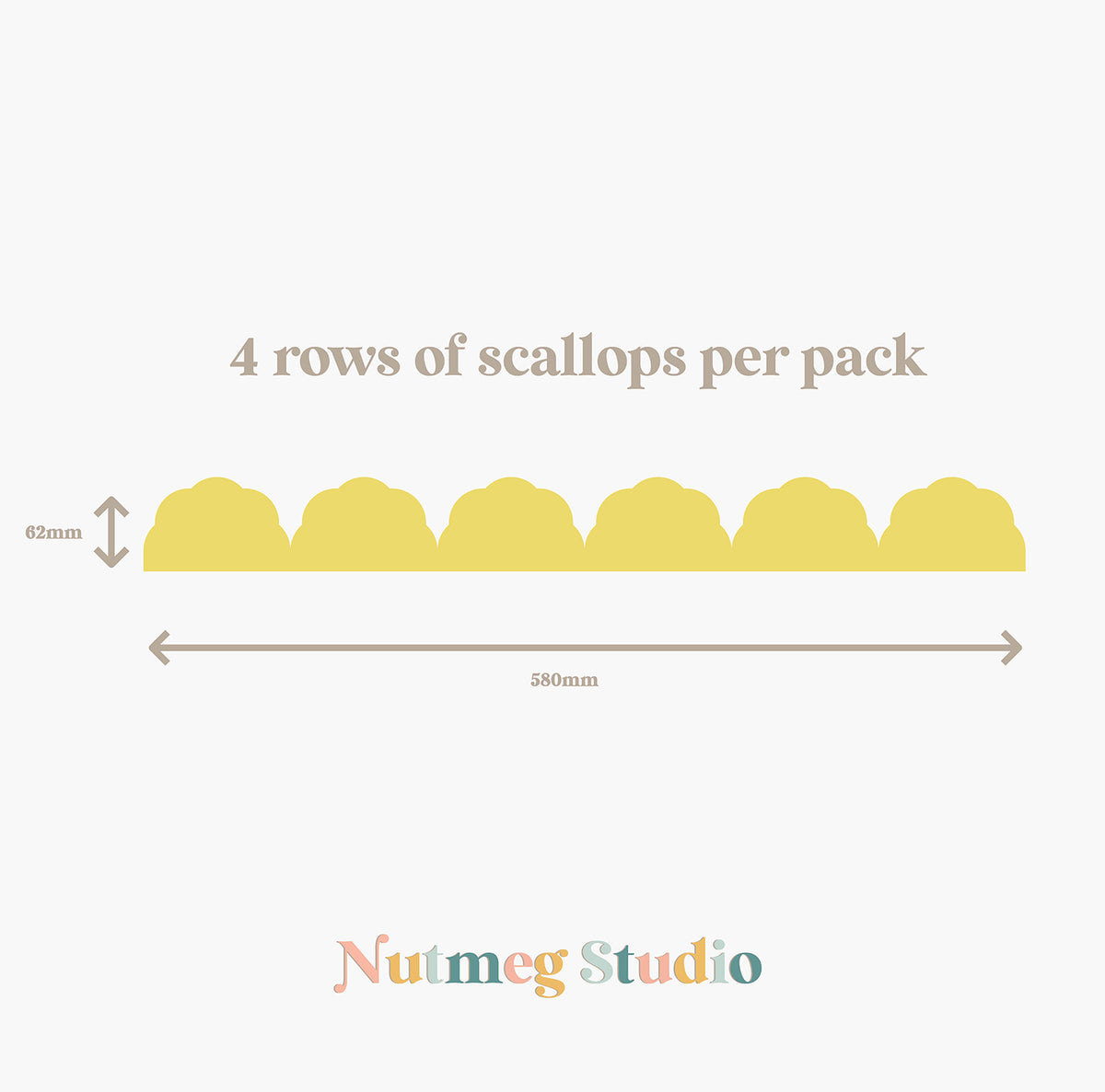 Doily Scallop Border Wall Stickers