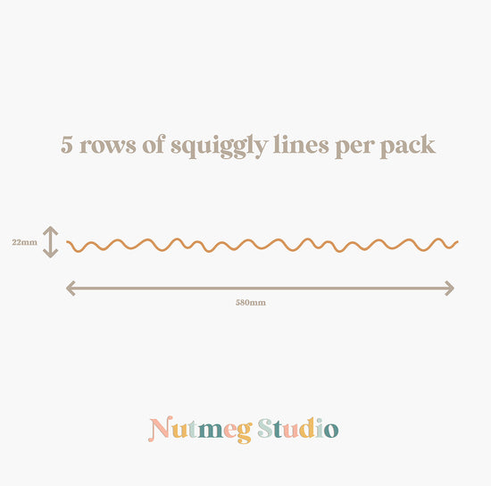 Squiggly Line Border Wall Sticker