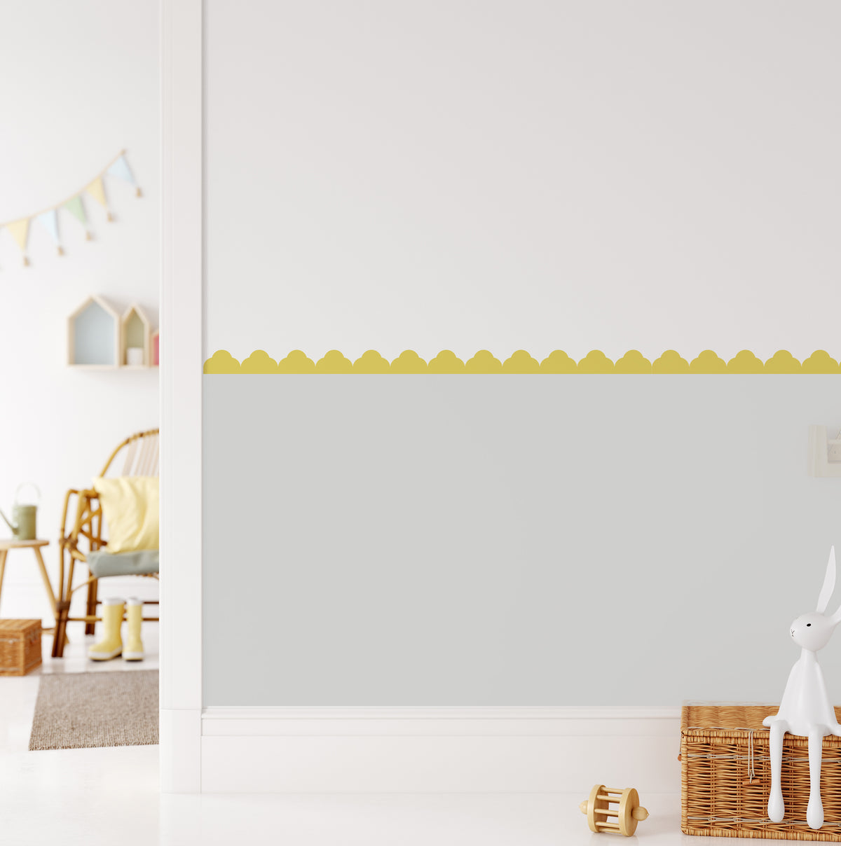Temple Scallop Border Wall Stickers