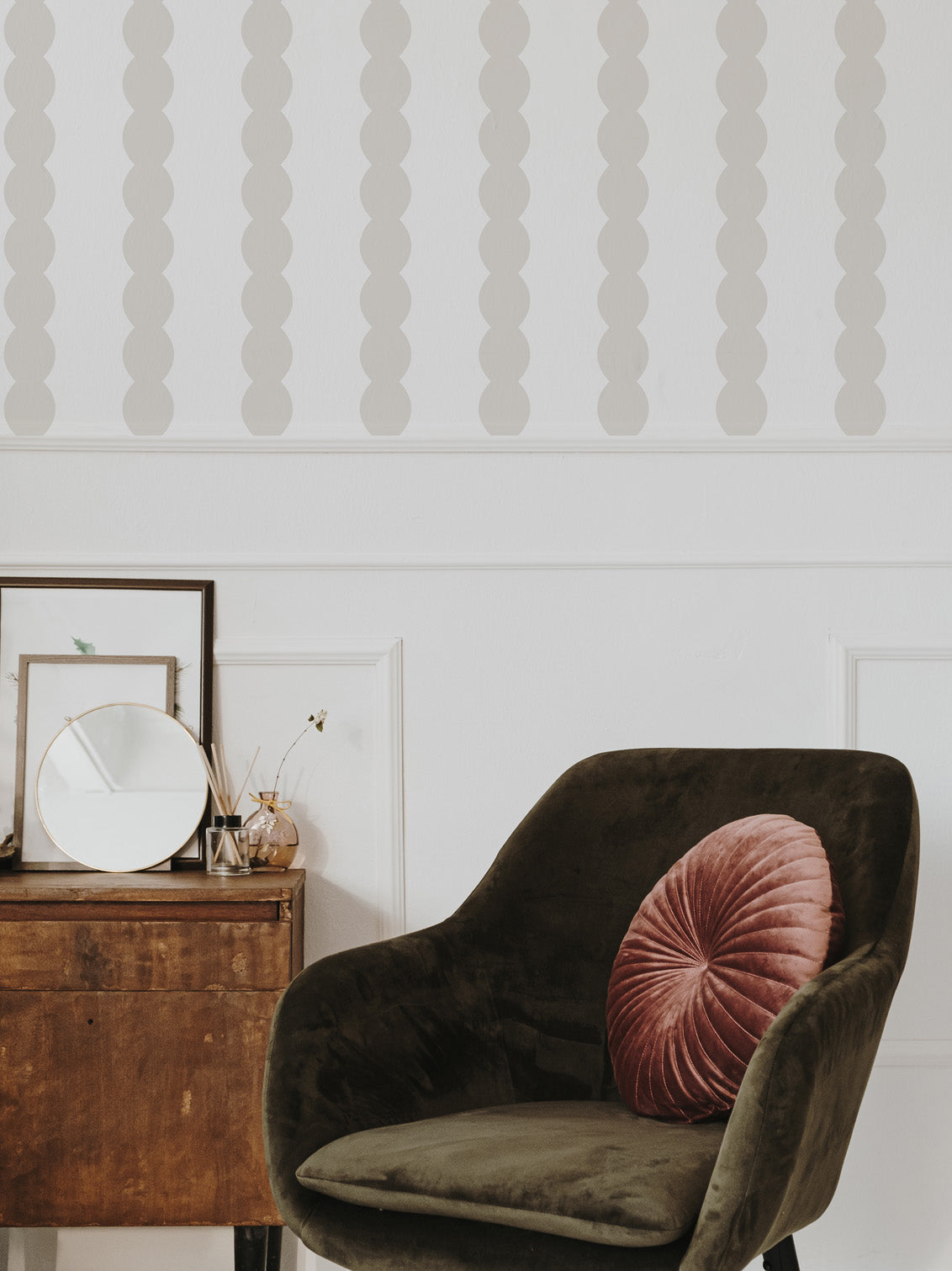 Set of 8 Wide Wavy Stripes Wall Stickers