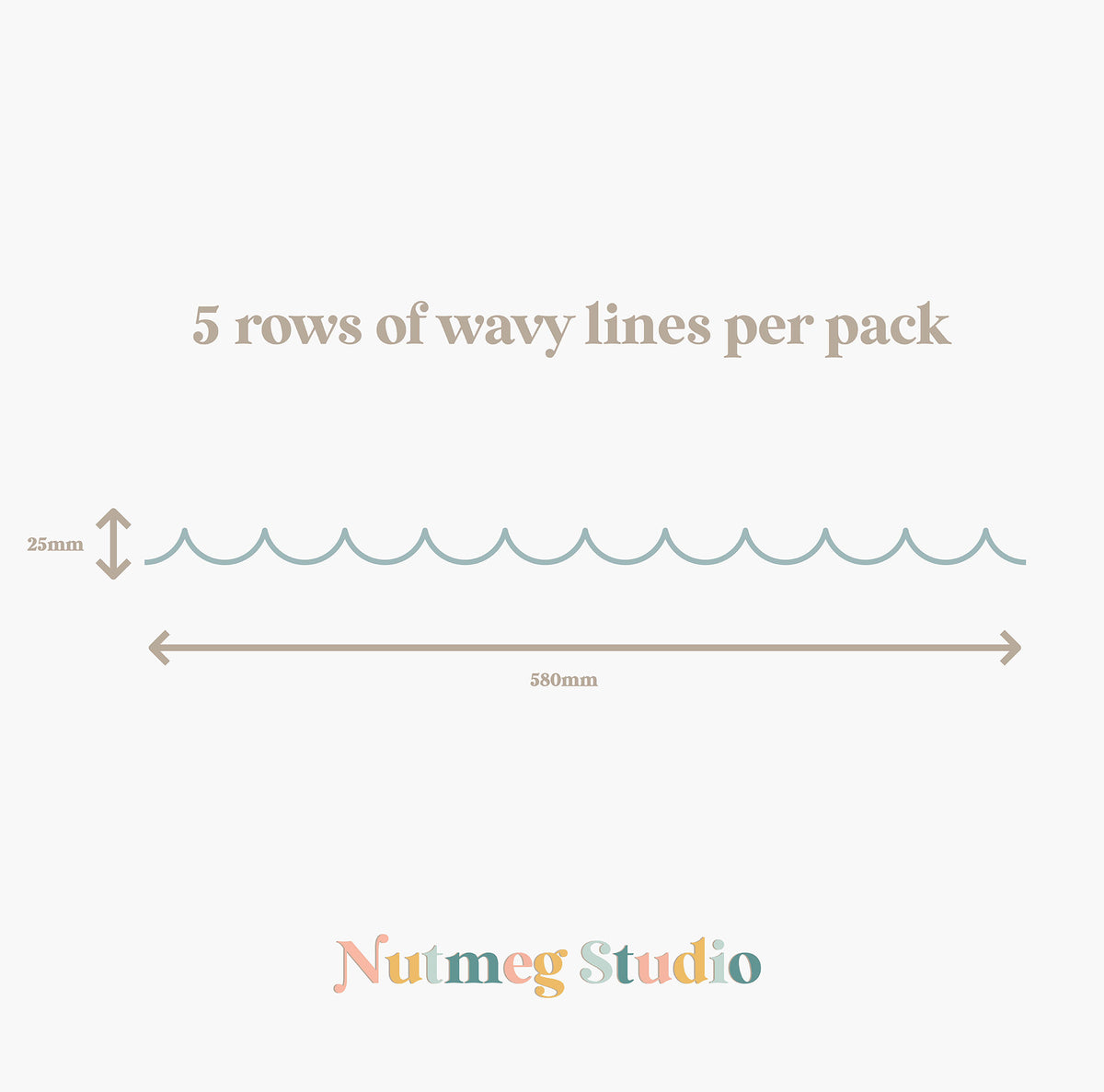 Wavy Line Border Wall Sticker