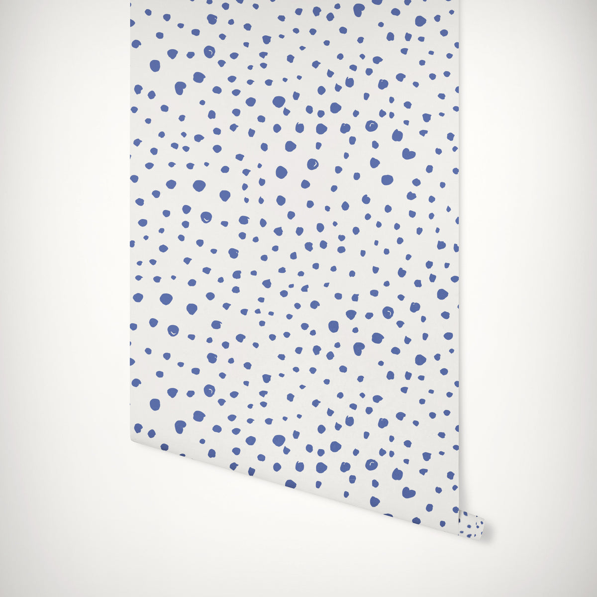 Shibori Blue Dalmatian Dots Self-Adhesive Wallpaper