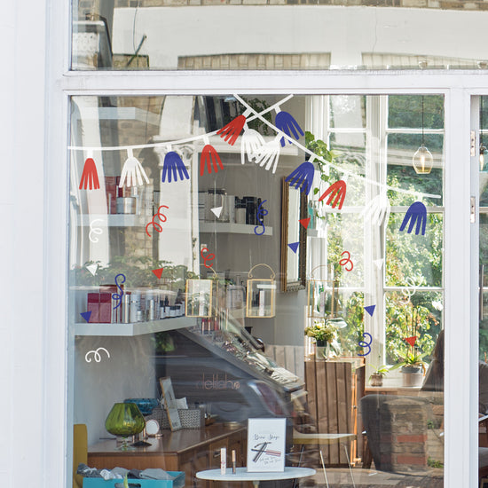 Jubilee Bunting and Confetti Retail Shop Window Graphics