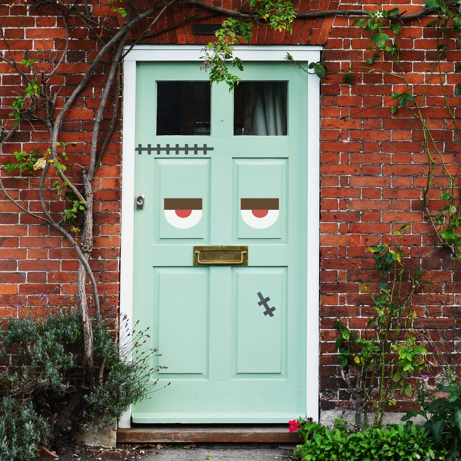Frankenstein-Face-Halloween-Door-Sticker