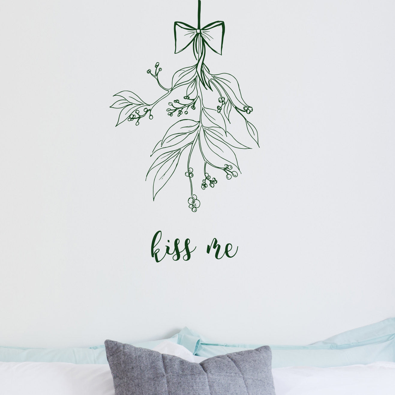 Kiss Me Mistletoe Wall Sticker