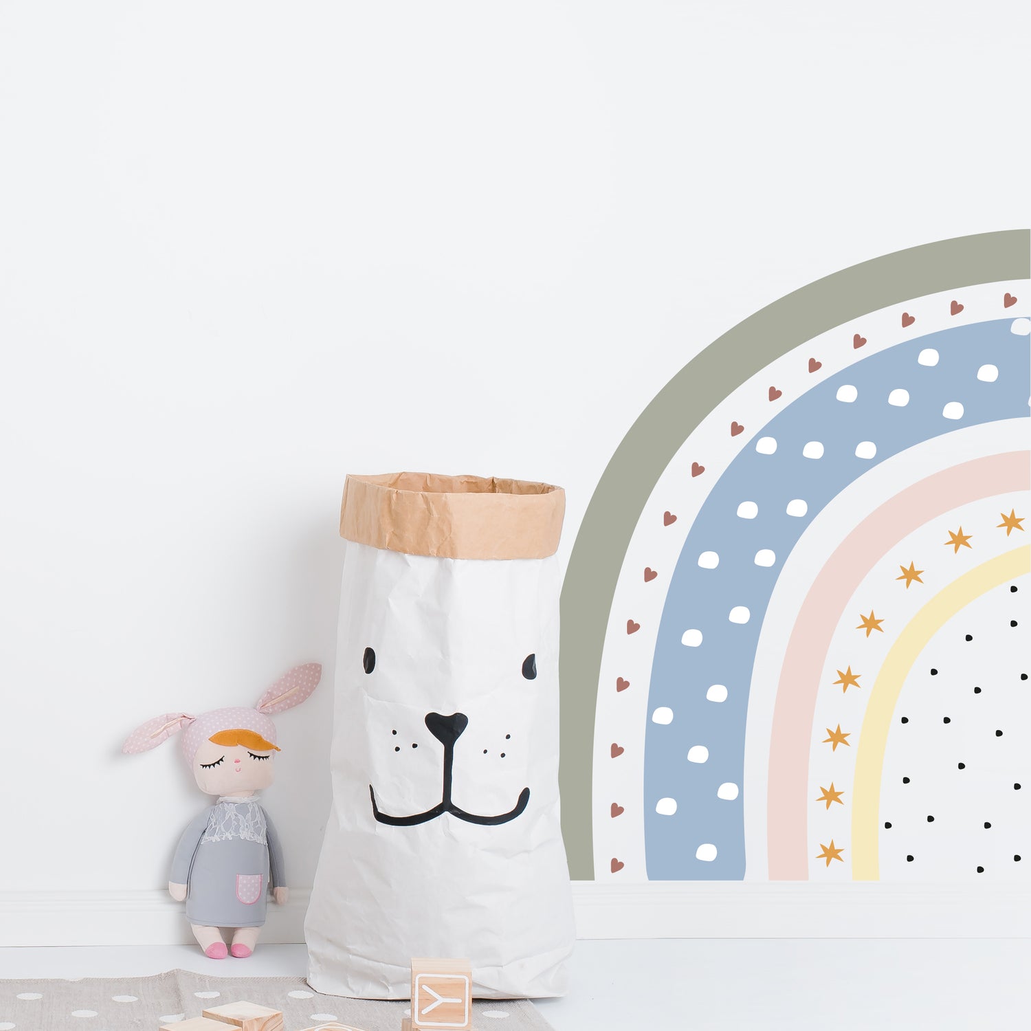 Pastel Half Rainbow Wall Sticker