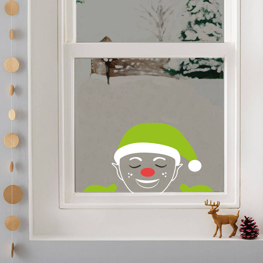 Peeping Elf Window Sticker