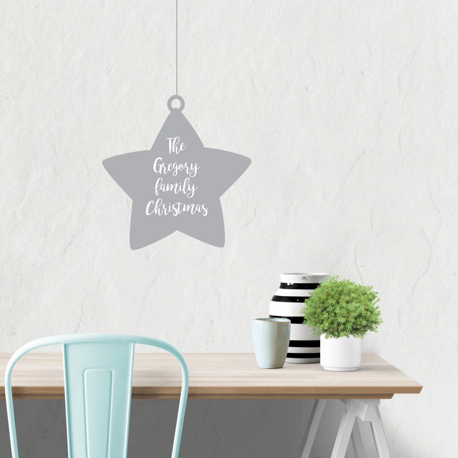Personalised Family Christmas Bauble Wall Sticker