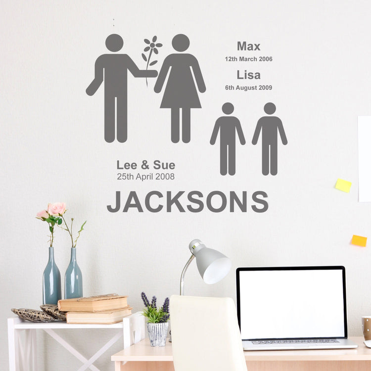 Personalised Family Flower Wall Sticker