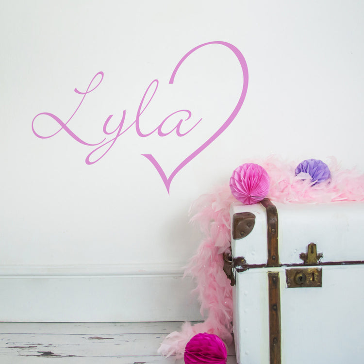 Personalised-heart-design-wall-sticker