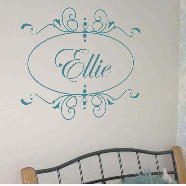 Turquoise-Personalised-Ornate-Wall-Sticker
