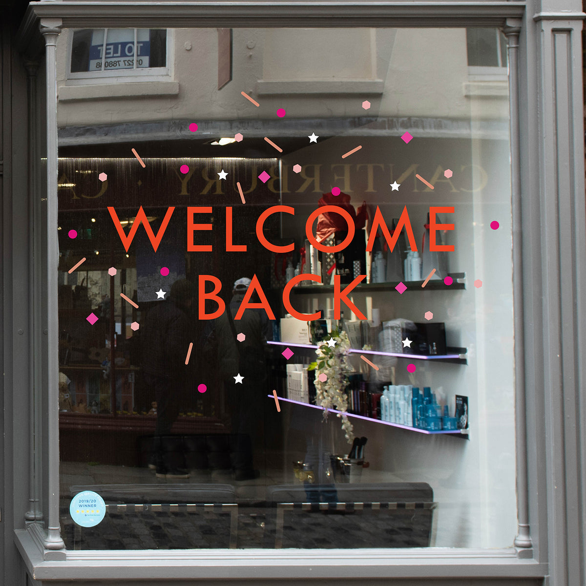 Welcome Back Scatter Coronavirus Retail Graphic Window Vinyl