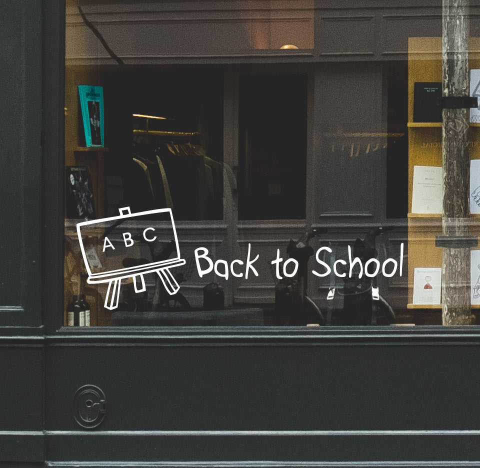 back to school retail window vinyl