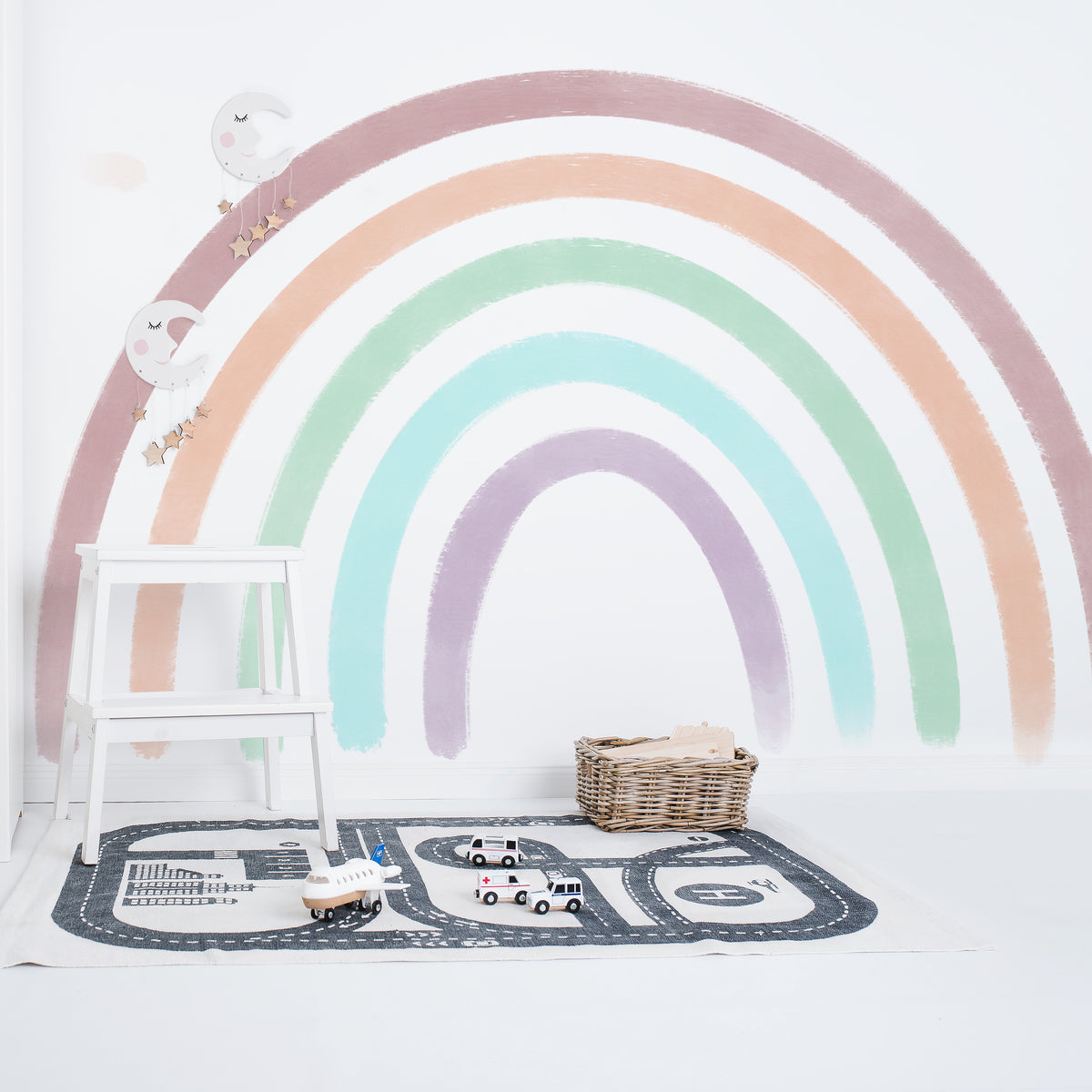 Large Watercolour Rainbow Wall Sticker