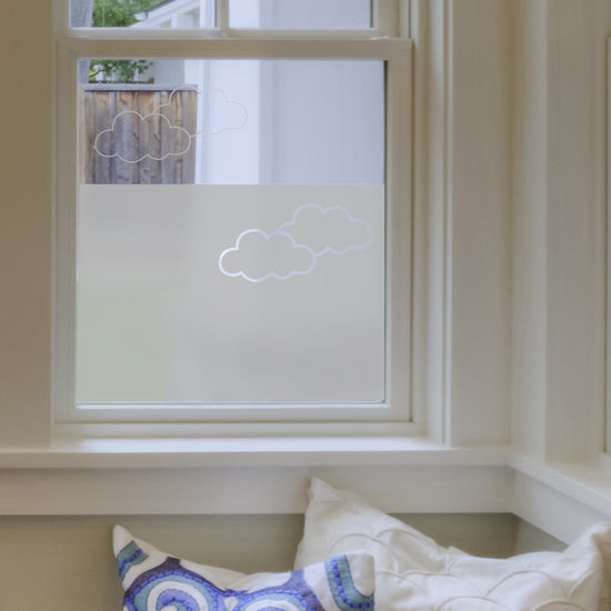 Clouds Frosted Bedroom Window Privacy Film
