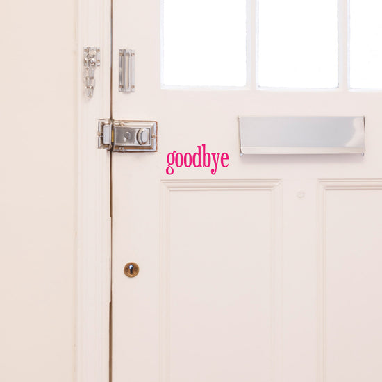 hello and goodbye front door sticker set