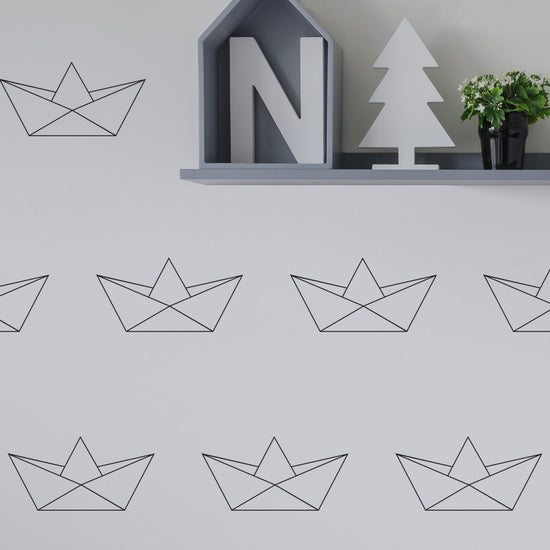 Origami Boat Wall Stickers