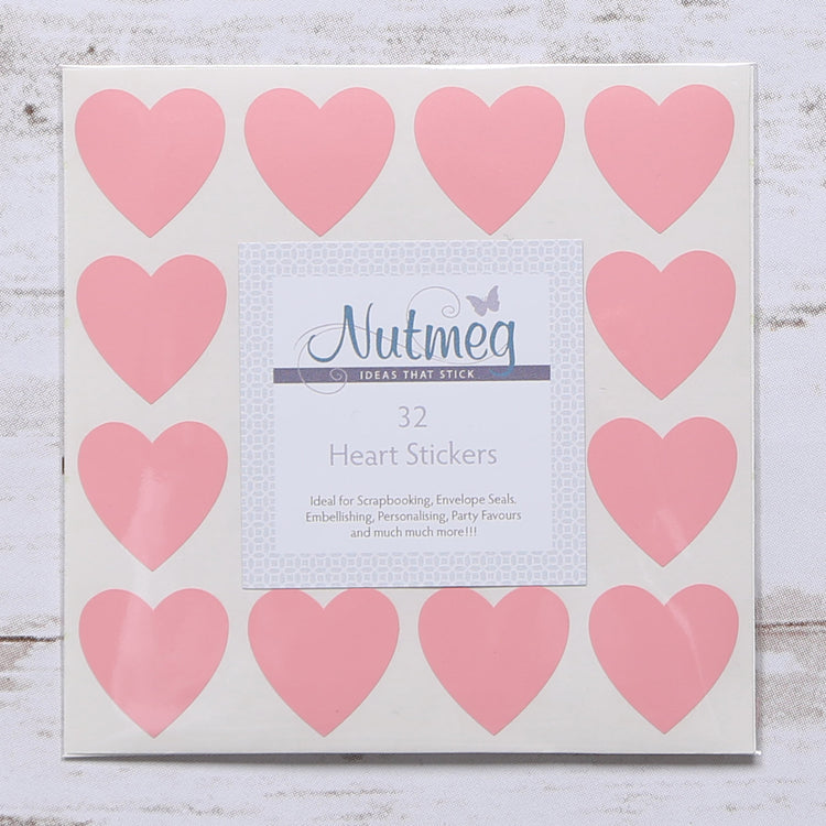 Heart Shaped Craft Stickers In Variety of Colours