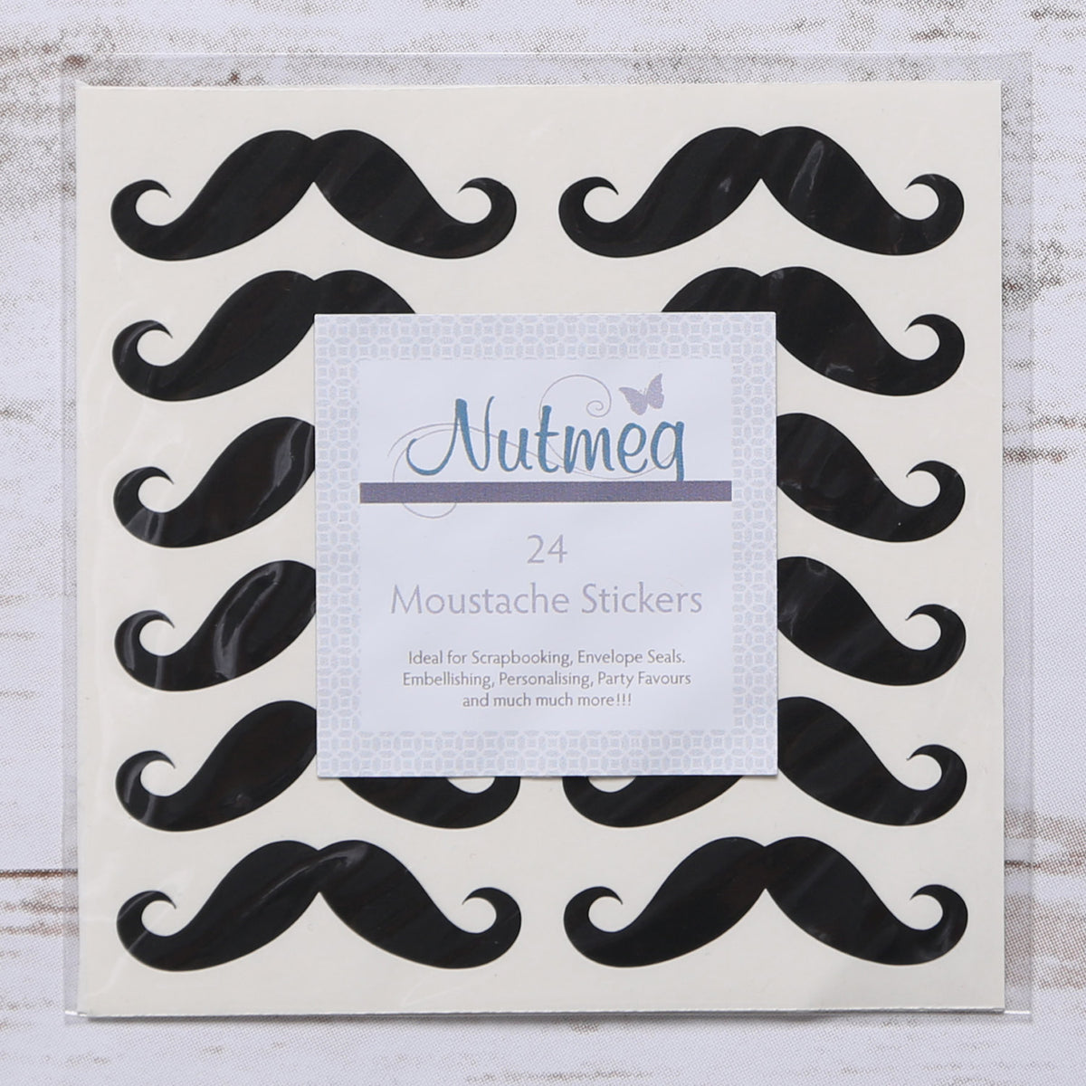 Moustache Craft Stickers In Variety of Colours
