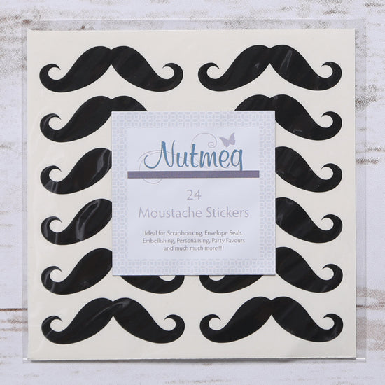 Moustache Craft Stickers In Variety of Colours