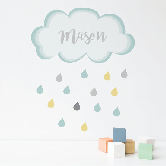 Personalised Rain Cloud Wall Sticker
