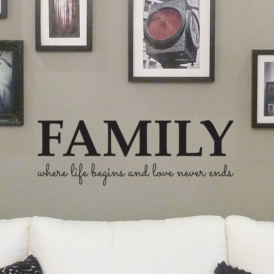 Family Where Life Begins Wall Sticker
