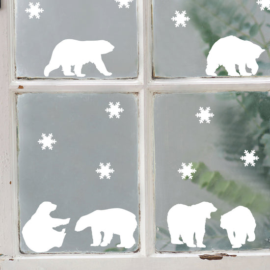 Polar Bears Window or Wall Stickers
