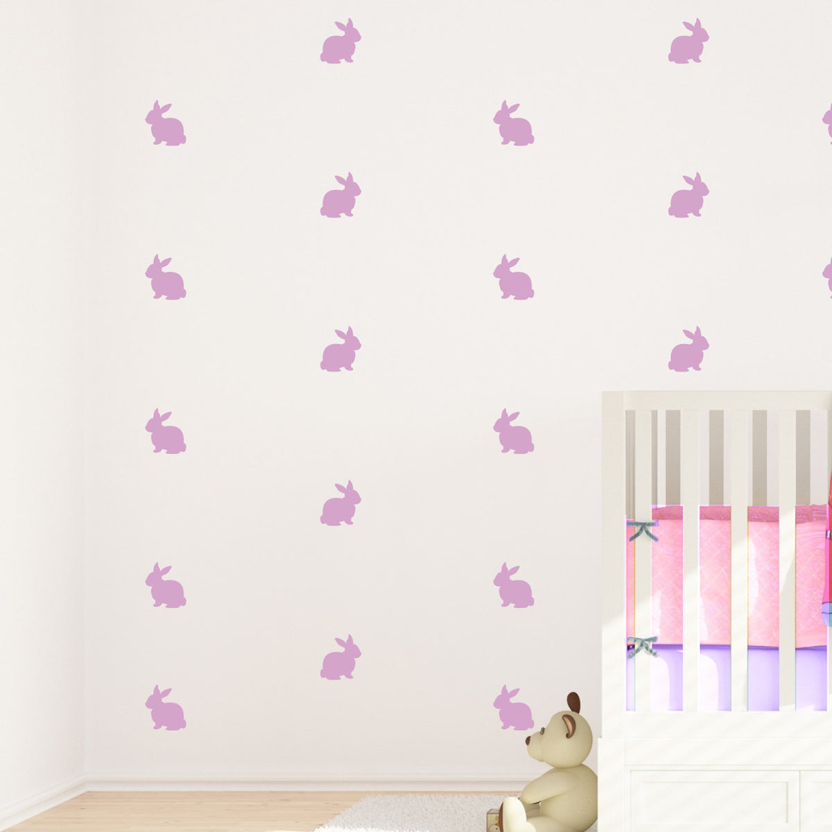 Bunny Rabbit Kids Bedroom Wall Stickers