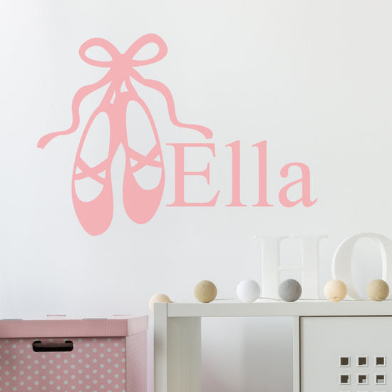 Personalised Ballet Shoes Wall Sticker