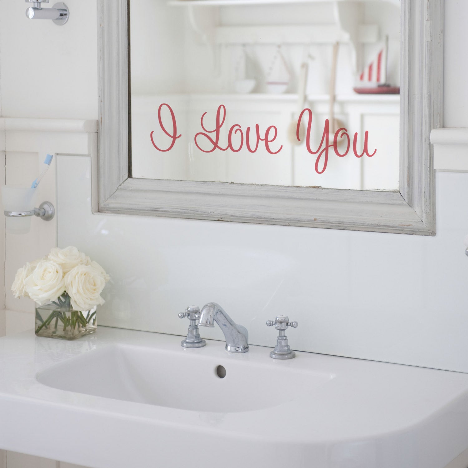 I Love You Mirror Sticker Decal Quote