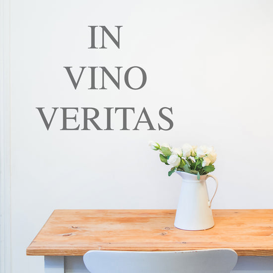 In Vino Veritas Latin Quote Wall Sticker