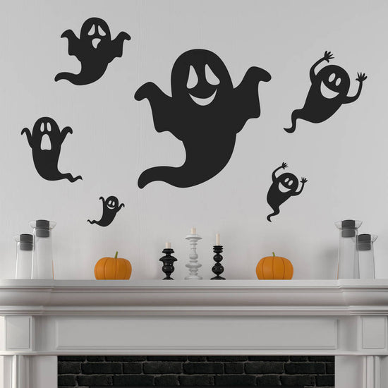 Set of six Ghost Wall Stickers