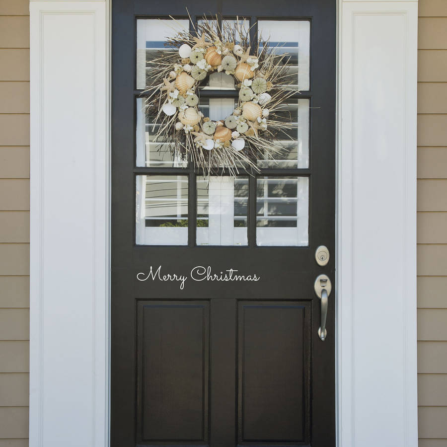 Merry Christmas Front Door Sticker
