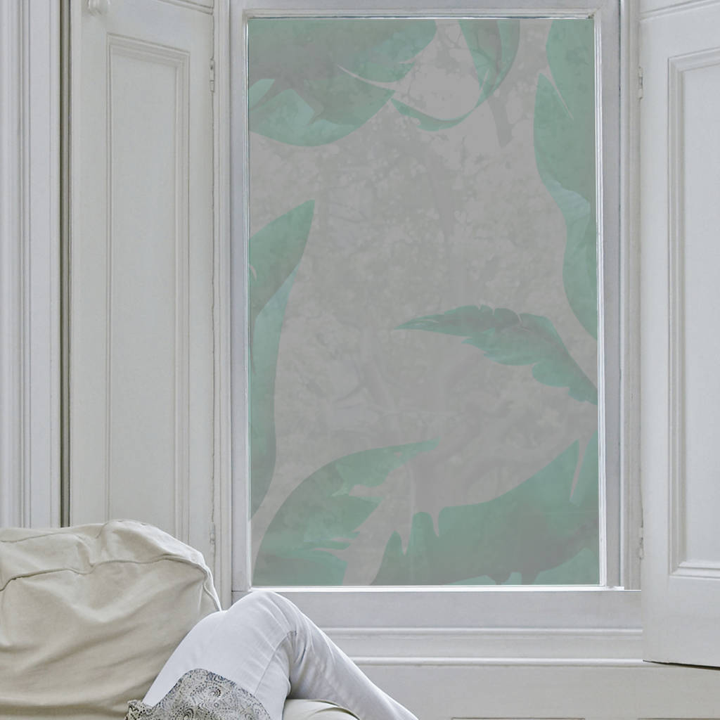 Tropical Leaves Window Film